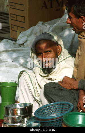 Il Pakistan Rawalpindi Rajah Bazaar faccia del Pathan uomo Foto Stock