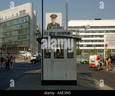 Il Checkpoint Charlie Berlino Germania Foto Stock