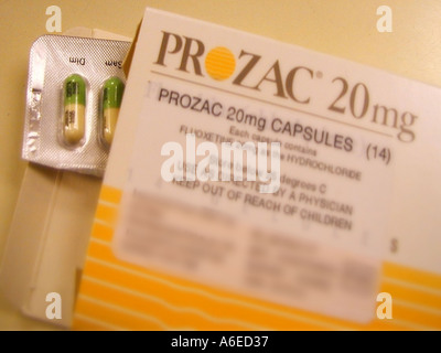 Prozac in capsule Foto Stock