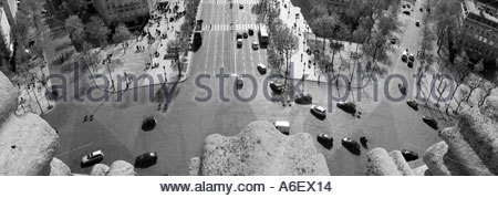 Panorama da Arc De Triomphe Paris Foto Stock