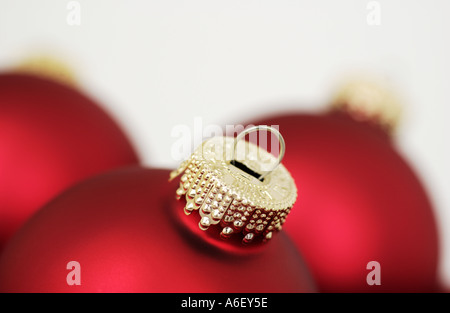 Rosso Natale ornamenti Foto Stock