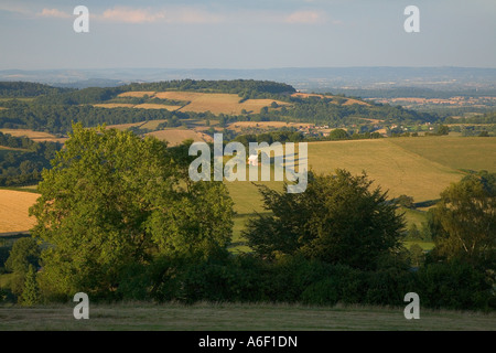 Veduta della Severn Valley verso il Costwolds nel GLOUCESTERSHIRE REGNO UNITO Foto Stock
