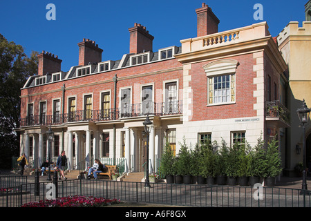 Regency superiore Street, sezione inglese di Epcot Center, World Showcase, Disney World, a Orlando, Florida, Stati Uniti d'America Foto Stock