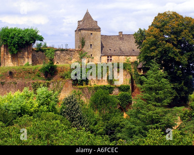 Salignac chateau valle della Dordogna francia Foto Stock