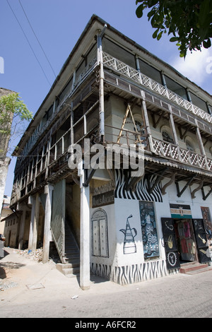 Il swahili tradizionali edifici in Città Vecchia Mombasa Kenya Africa orientale Foto Stock