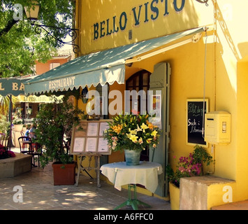 Ristorante gassin village vicino a st tropez var Cote d Azur Provence Francia Foto Stock