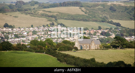 Inghilterra dorset bridport Jurassic Coast bocca eype dorset percorso thornecombe beacon Foto Stock