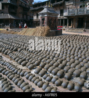 Pottery Square Bhaktapur Nepal Foto Stock