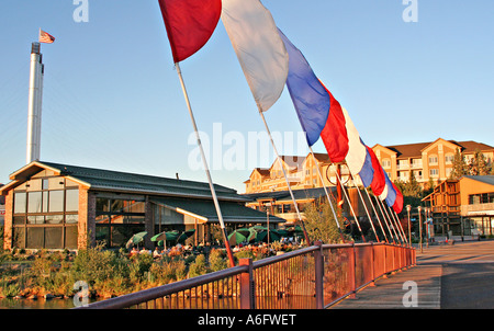 I negozi Old Mill District curvatura Oregon Foto Stock