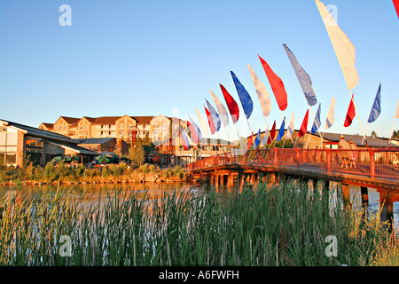 I negozi Old Mill District curvatura Oregon Foto Stock