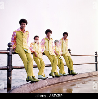 JACKSON 5 in Australia nel giugno 1973. Michael Jackson è il secondo da destra Foto Stock