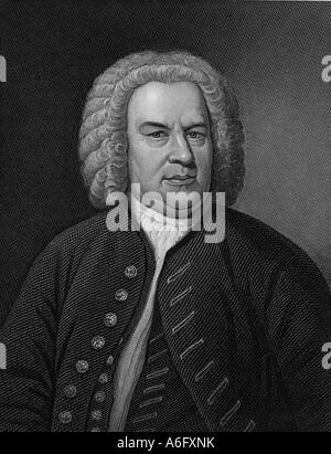 JOHANN Sebastian BACH compositore tedesco 1685 a 1750 Foto Stock