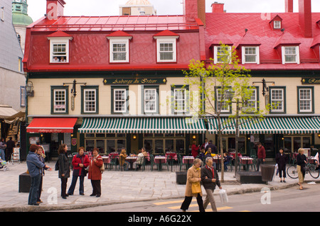 QUEBEC CITY Québec Canada Auberge du Tresor hotel e ristorante nella Vecchia Quebec Foto Stock