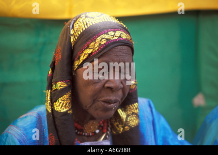 Donna libica nel Ghat, Libia Foto Stock