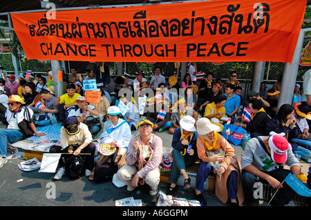 Thailandia, Bangkok, Anti Thaksin dimostrazioni dal 2006. Foto Stock