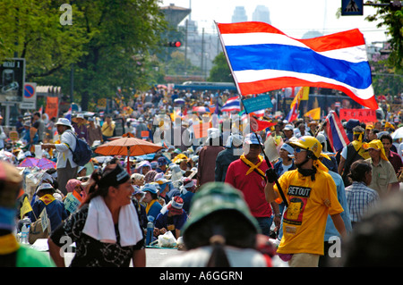 Thailandia, Bangkok, Anti Thaksin dimostrazioni dal 2006. Foto Stock