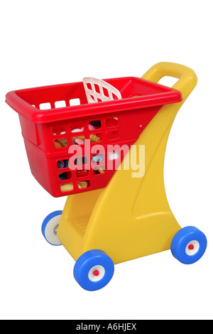 Toy carrello ritagliata su sfondo bianco Foto Stock