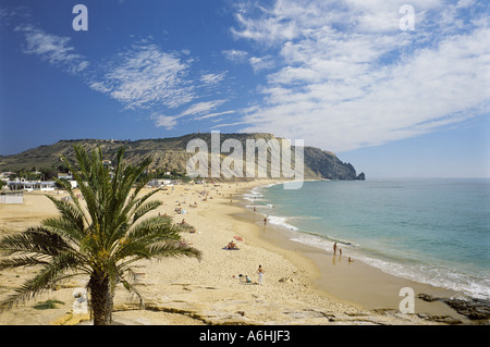 Il Portogallo Algarve, Praia da Luz beach in inverno Foto Stock