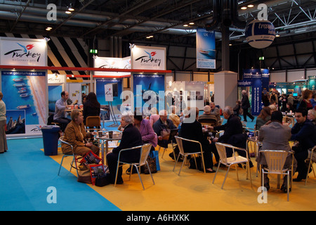 Travel Trade Fair Birmingham NEC England Regno Unito ai visitatori di rilassarsi Foto Stock