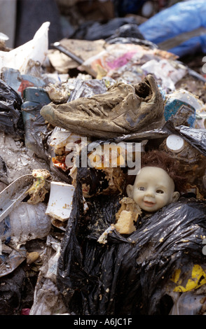 Rifiuti misti a discarica in Essex Foto Stock