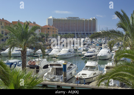 La marina di Vilamoura, Portogallo Algarve; Hotel Tivoli marinhotel Foto Stock