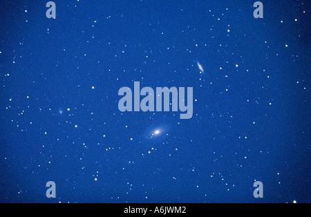 Nebulosa diffusa M 81 Nebulosa Laguna e irregulare galassia M 82 (NGC 3034), nella costellazione dell'Orsa Maggiore, Germania, Baden-Wuerttembe Foto Stock