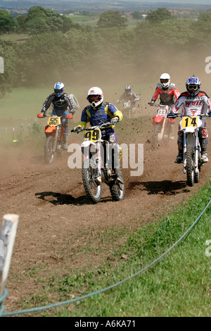 Moto scramble in Grange Moor Yorkshire Foto Stock