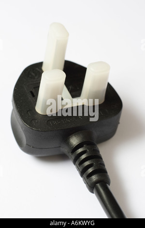 Tipo britannico a tre pin potenza elettrica plug con copertura protettiva Foto Stock