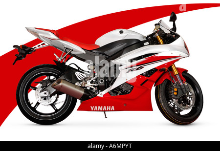 Middleweight supersport moto Yamaha YZF R6 2006 rosso bianco moto racing Foto Stock