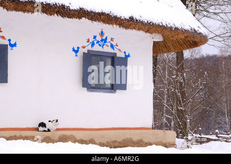 Antico paese ucraino house Foto Stock