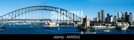 Il Ponte del Porto di Sydney e città Australia NSW Foto Stock