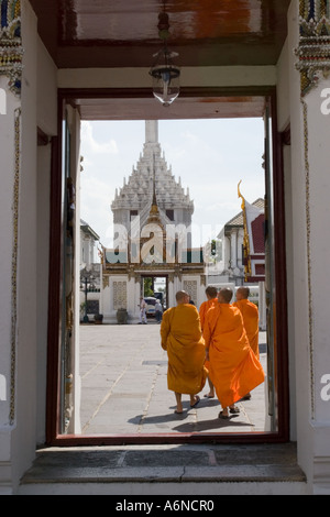 I monaci presso il Grand Palace Foto Stock