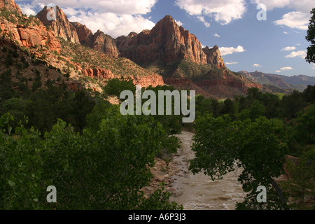 Paesaggi selvaggi del Parco Nazionale di Zion, Utah, Stati Uniti d'America Foto Stock