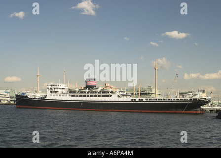 1930 la nave di crociera Hikawa Maru Porto Yokohama Giappone Foto Stock