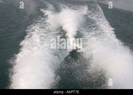 Ferry Boat Spume Foto Stock