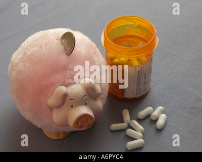 Prescrizioni e denaro Foto Stock