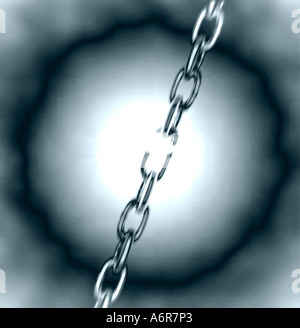 Catena con un link interrotto concept Foto Stock