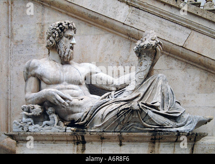 Statua del dio greco Zeus Roma Italia Sud Est Europa Foto Stock