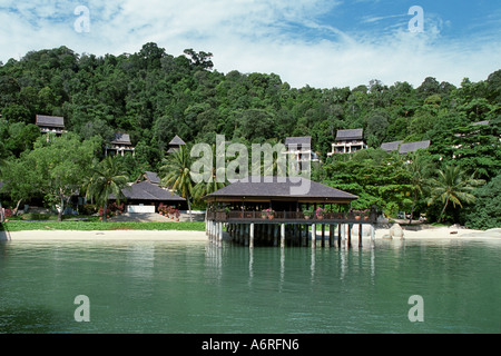 Vista del Pangkor Laut Resort. Isola di Pangkor Laut, Malesia. Foto Stock