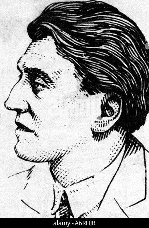 Berg Alban, 9.2.1885 - 24.12. 1935, il compositore austriaco, ritratto, vista laterale, disegno, circa 1920s, 20s, xx secolo, Foto Stock