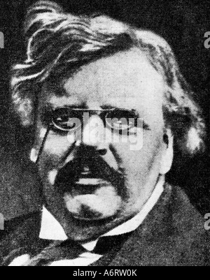 Chesterton, Gilbert Keith, 29.5.1874 - 14.6.1936, British autore / scrittore, ritratto, Foto Stock