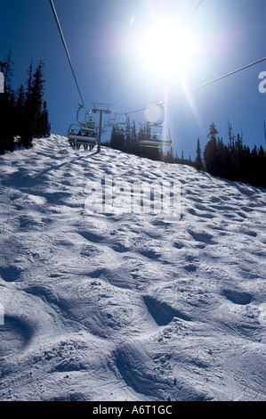 Doppio black diamond ski run Beavercreek Colorado Foto Stock