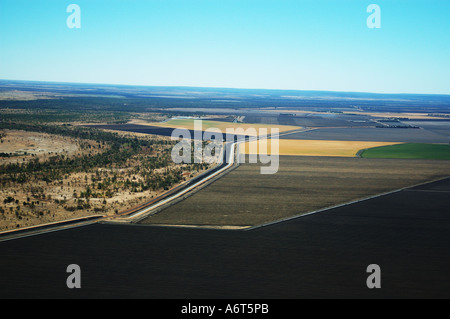 Campi irrigati Queensland centrale Foto Stock