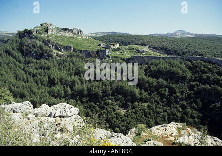 La siria Qalat Saladin Castle Foto Stock