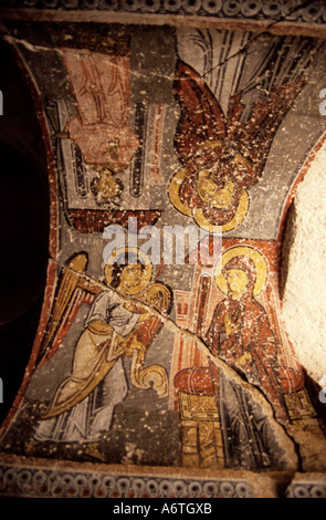 Dipinti antichi di Goreme open air museum, Cappadocia, Turchia Foto Stock