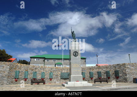 La liberazione monumento commemorativo di soldati britannici che hanno combattuto nel 1982 guerra delle Falklands, Isole Falkland Foto Stock