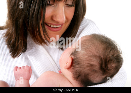 La madre e il bambino modelli immessi Foto Stock