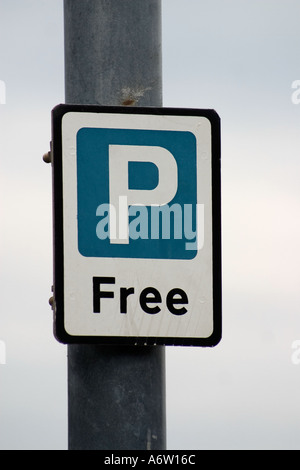 Parcheggio gratuito segno Foto Stock