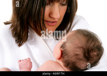 La madre e il bambino modelli immessi Foto Stock