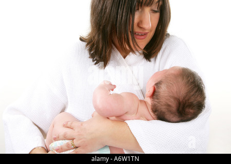 La madre e il bambino modelli immessi Foto Stock